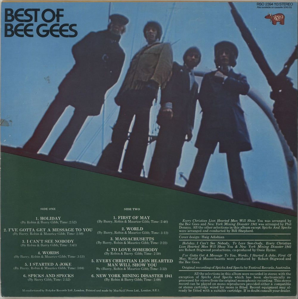 The Bee Gees Best Of Bee Gees UK vinyl LP album (LP record) BGELPBE288274