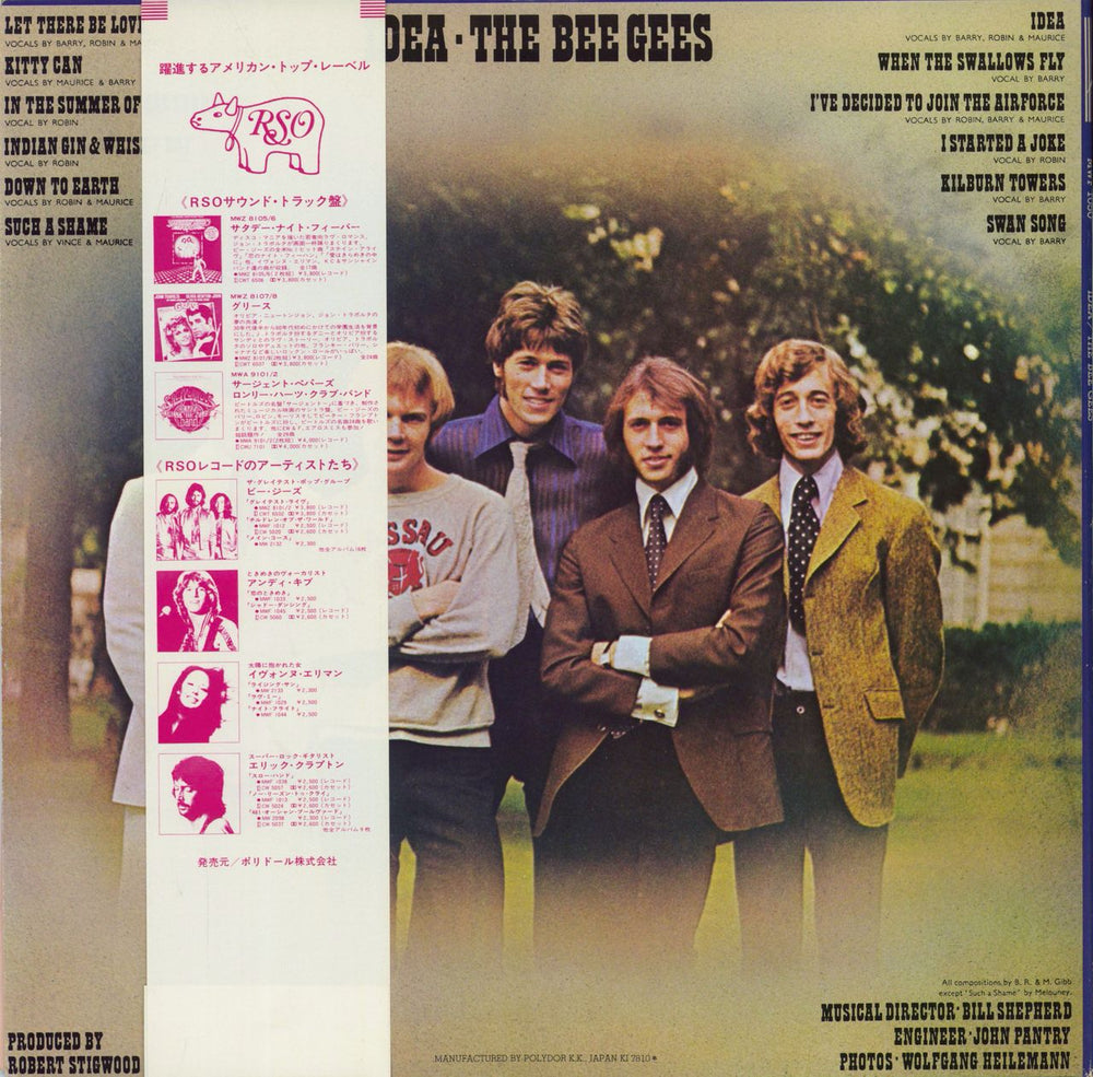 The Bee Gees Idea - Orange Picture Obi Japanese vinyl LP album (LP record)