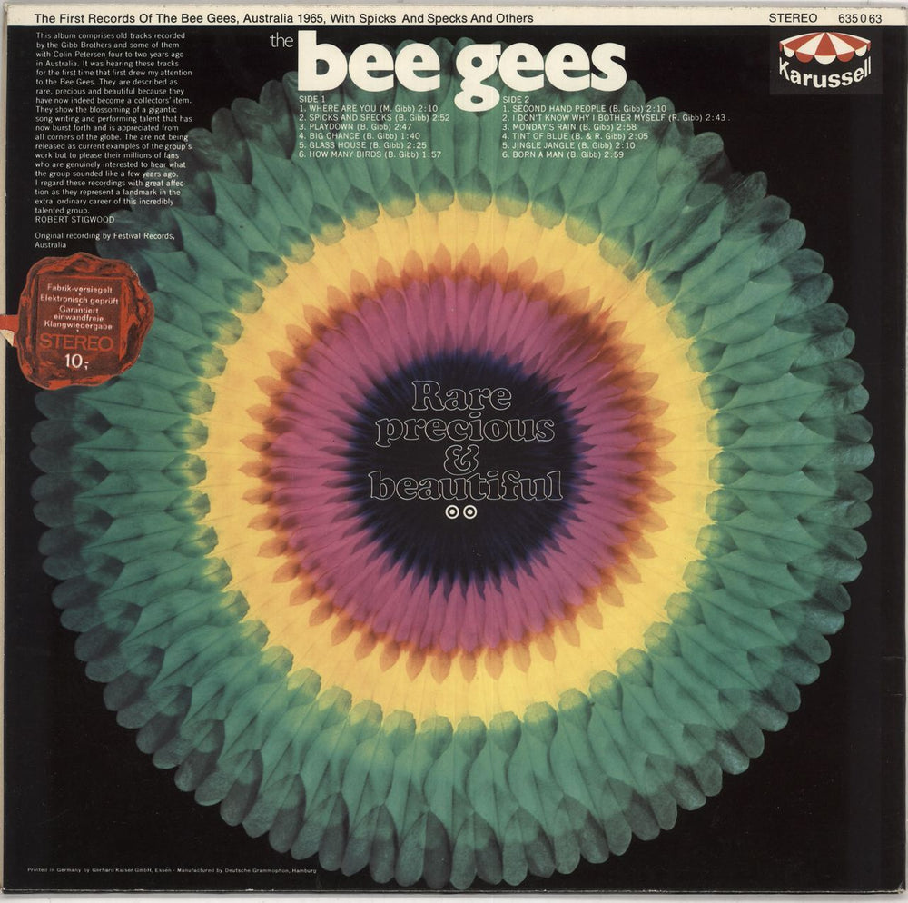 The Bee Gees Rare, Precious & Beautiful UK vinyl LP album (LP record) BGELPRA547692