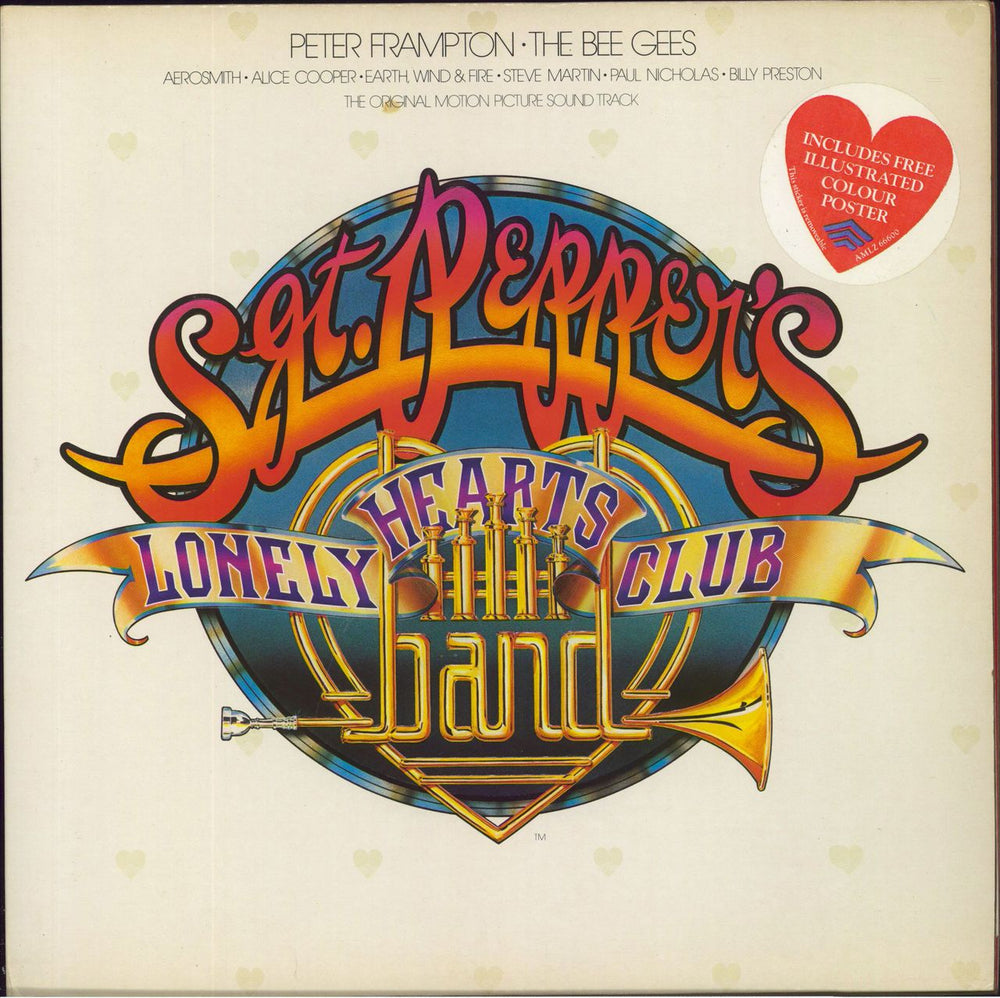 The Bee Gees Sgt. Pepper's Lonely Hearts Club Band - stickered UK 2-LP vinyl record set (Double LP Album) AMLZ66600