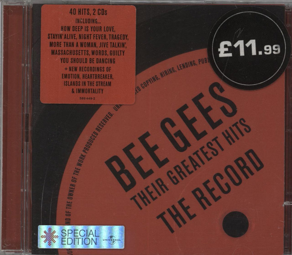 The Bee Gees Their Greatest Hits: The Record UK 2 CD album set (Double CD) 5894492