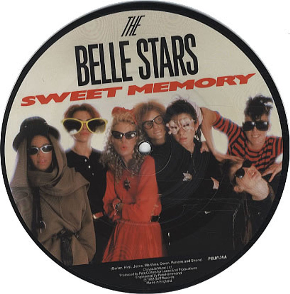 The Belle Stars Sweet Memory UK 7" vinyl picture disc (7 inch picture disc single) PBUY174