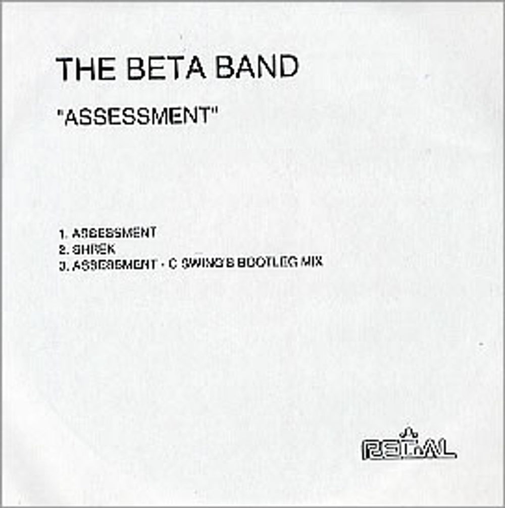 The Beta Band Assessment UK Promo CD-R acetate CD-R ACETATE