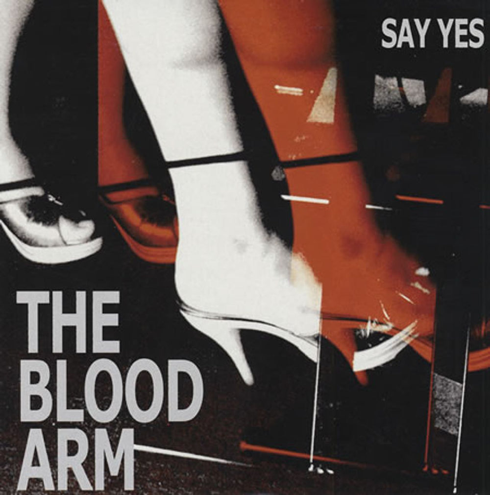 The Blood Arm Say Yes - Orange & Red Flecked Vinyl UK 7" vinyl single (7 inch record / 45) ROCKERS29W