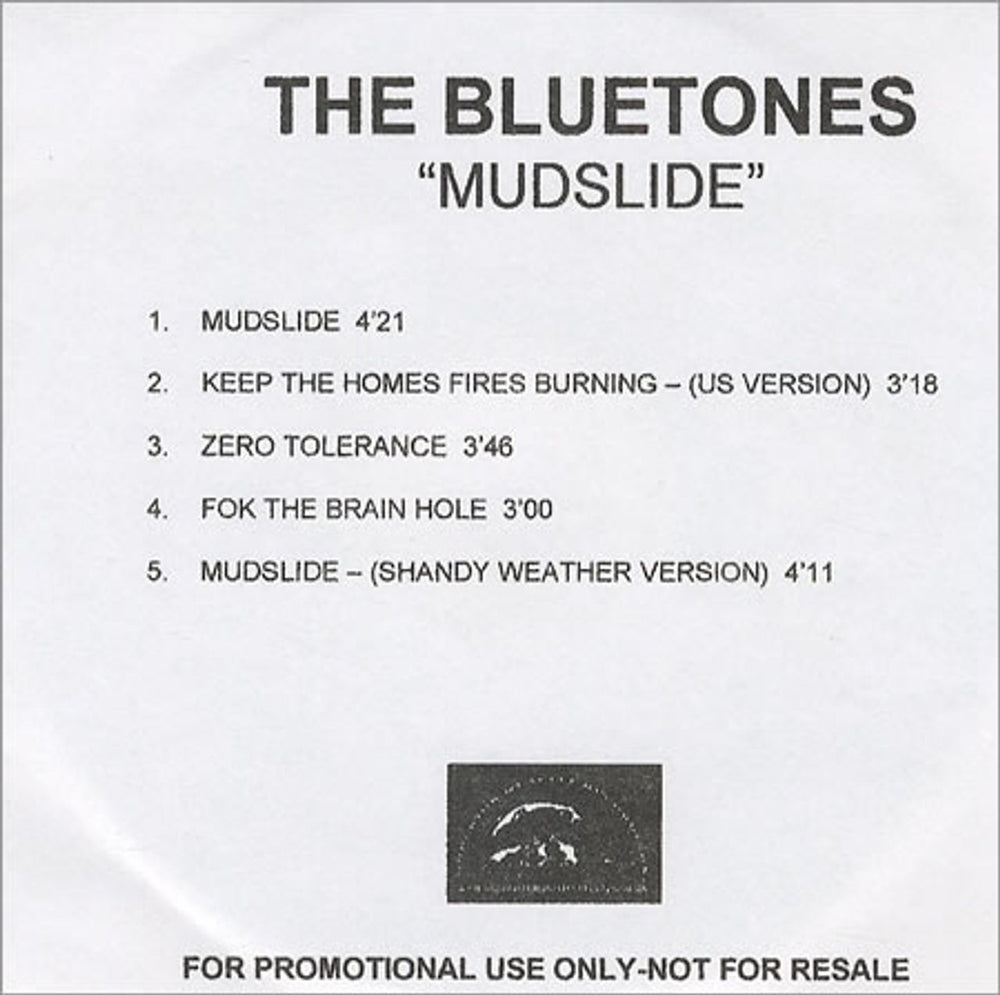 The Bluetones Mudslide UK Promo CD-R acetate CD ACETATE