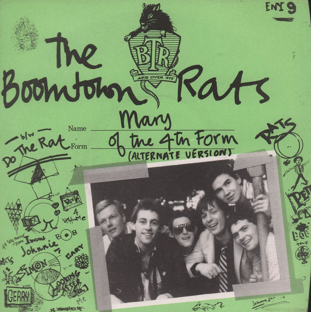 The Boomtown Rats Mary Of The 4th Form - Green Sleeve UK 7" vinyl single (7 inch record / 45) ENY9