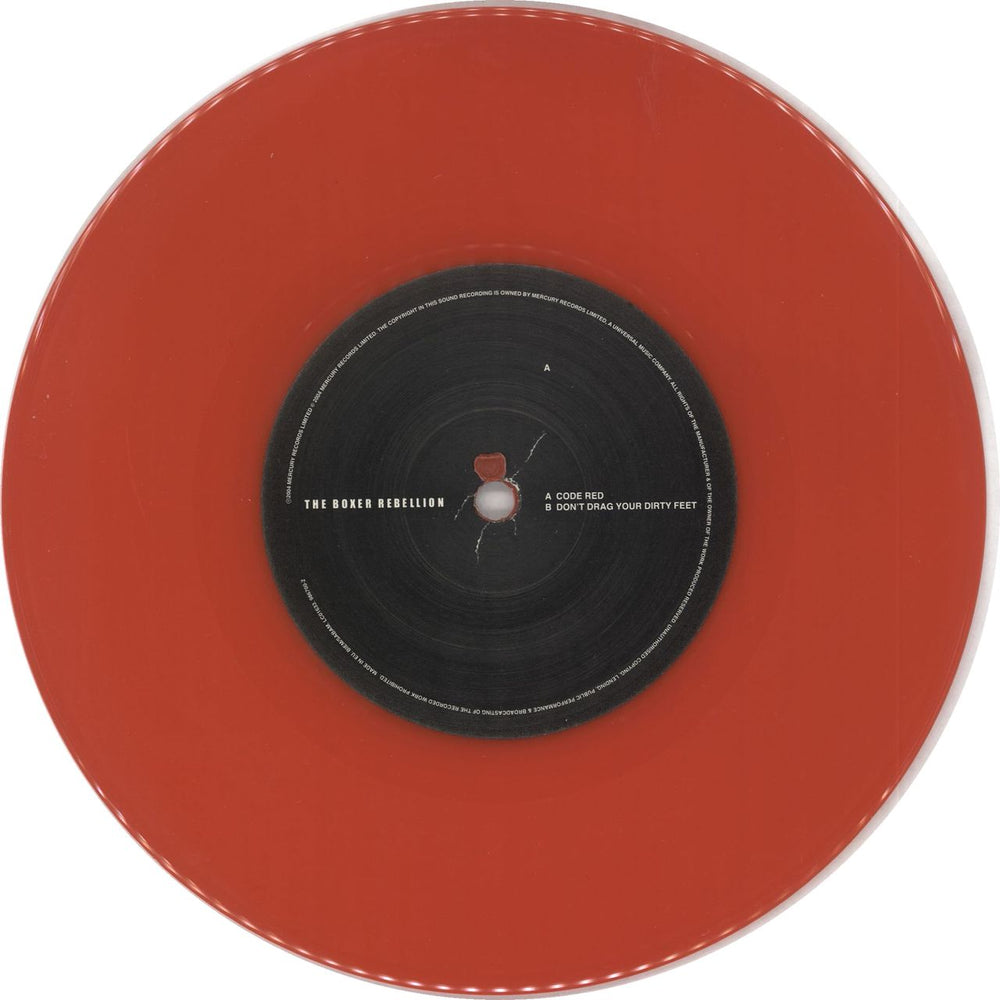 The Boxer Rebellion Code Red - Red Vinyl UK 7" vinyl single (7 inch record / 45) BOE07CO718044