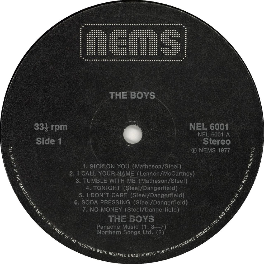 The Boys (Punk) The Boys UK vinyl LP album (LP record) THBLPTH707532