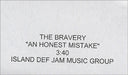 The Bravery An Honest Mistake US Promo video (VHS or PAL or NTSC) PROMO VIDEO