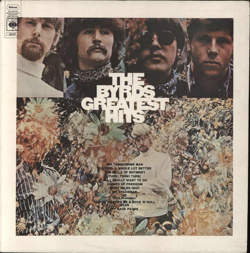 The Byrds Greatest Hits - 2nd Stereo - EX UK vinyl LP album (LP record) 63107