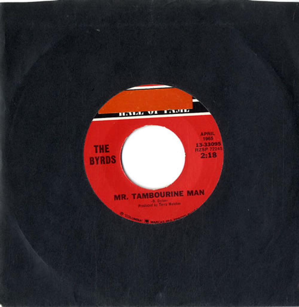 The Byrds My Tambourine Man US 7" vinyl single (7 inch record / 45) 13-33095