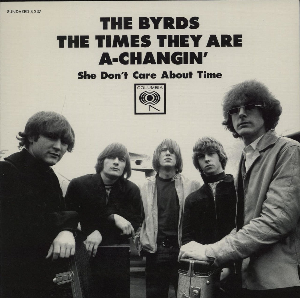 The Byrds The Times They Are A-Changin' - RSD BF11 - Red Vinyl US 7" vinyl single (7 inch record / 45) S237