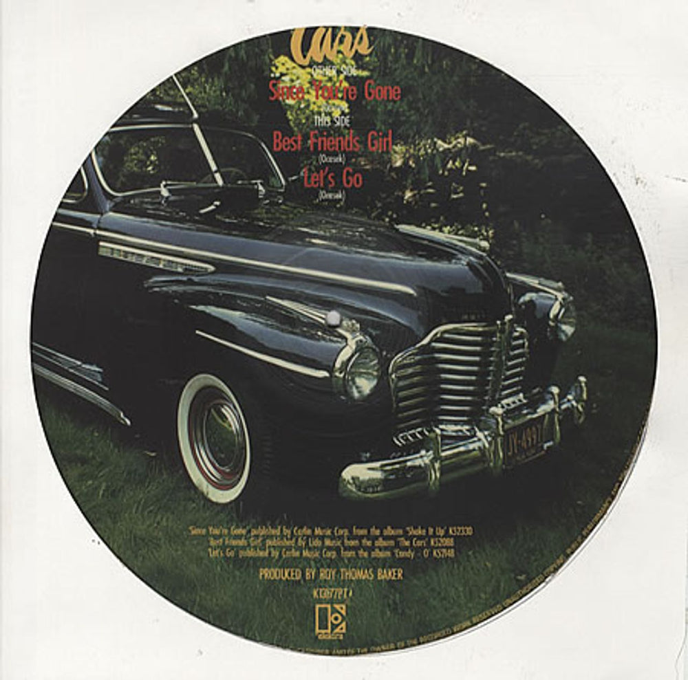 The Cars Since You're Gone UK 12" vinyl picture disc (12 inch picture record) C-R2PSI96188