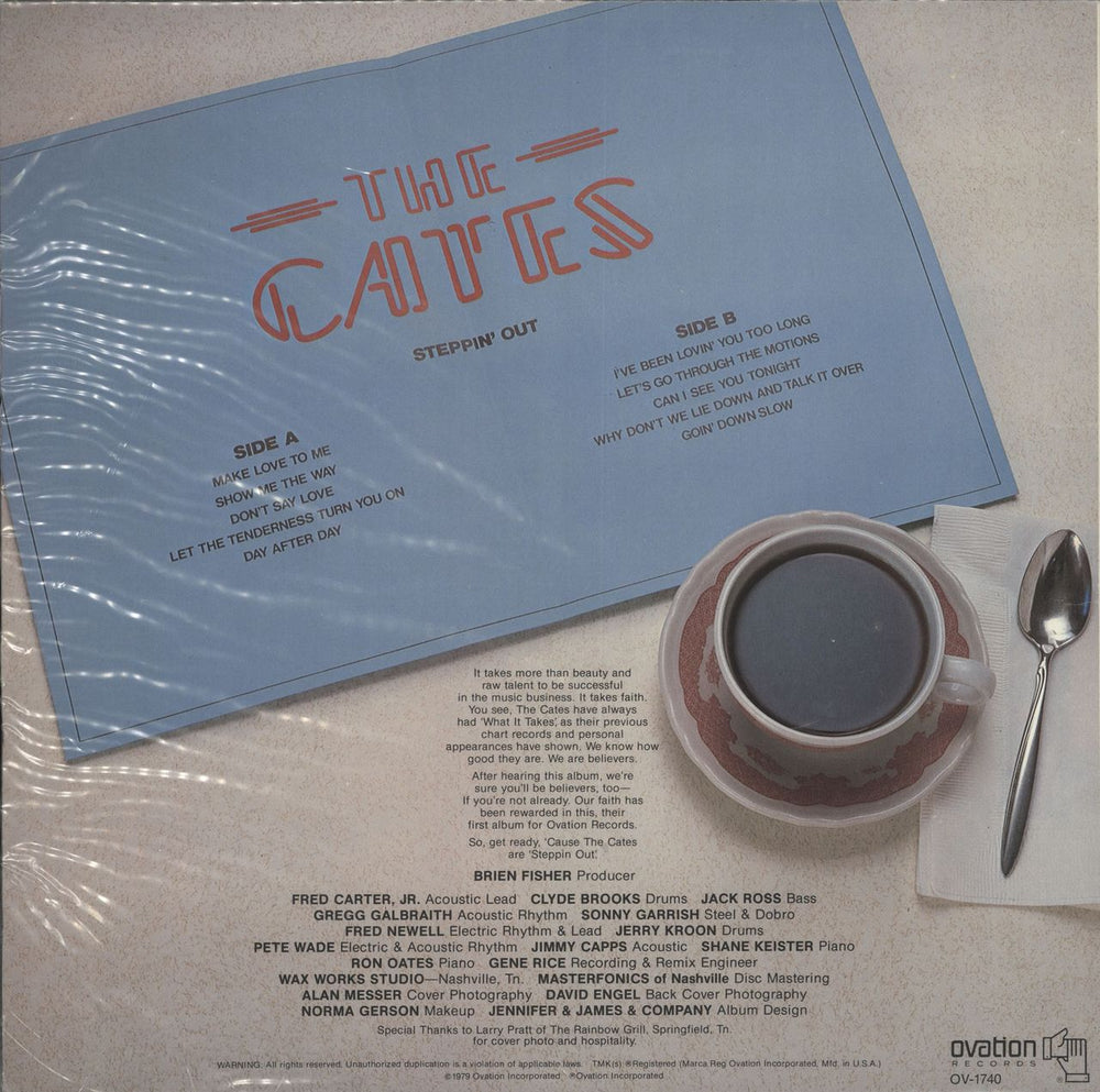 The Cates Steppin' Out US vinyl LP album (LP record)