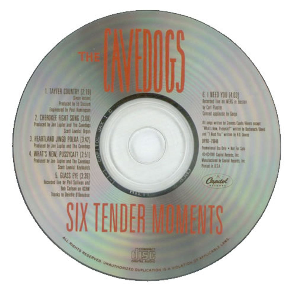 The Cavedogs Six Tender Moments US Promo CD single (CD5 / 5") DPRO-79648