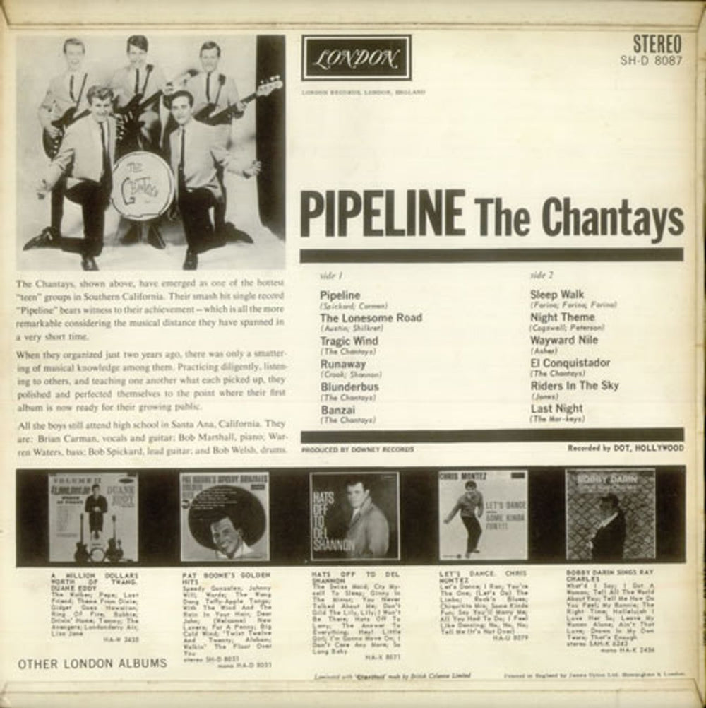 The Chantays Pipeline - EX UK vinyl LP album (LP record) CHYLPPI544210