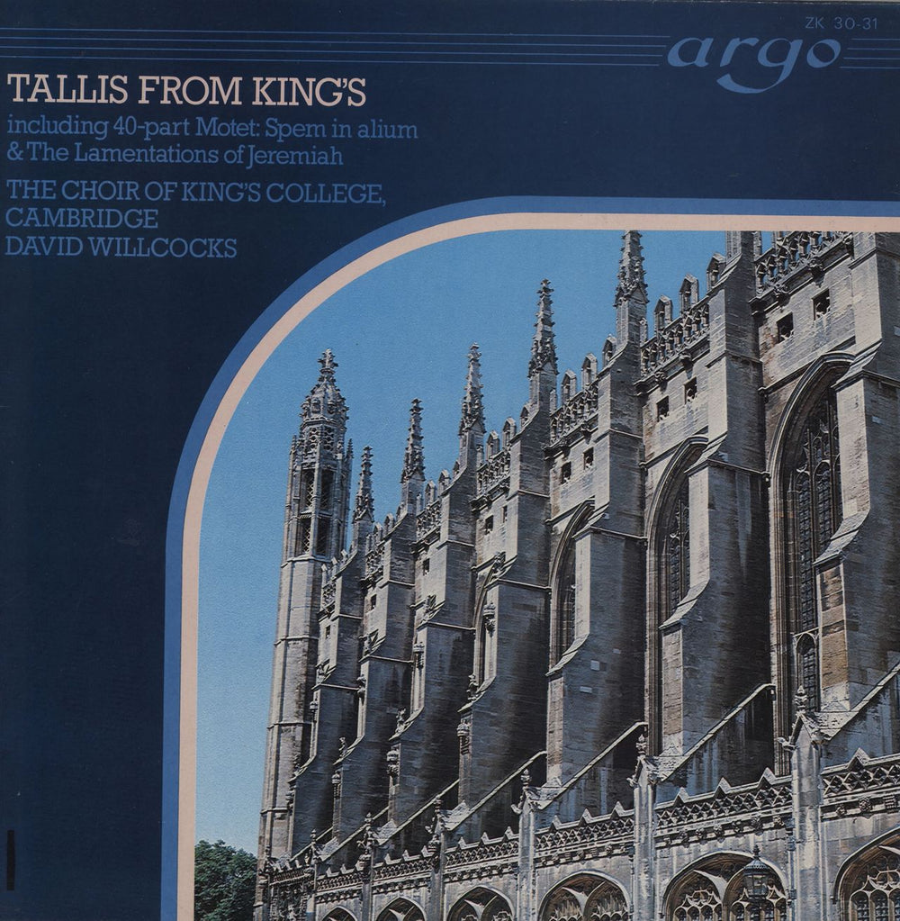 The Choir Of King's College, Cambridge Tallis From King's UK 2-LP vinyl record set (Double LP Album)