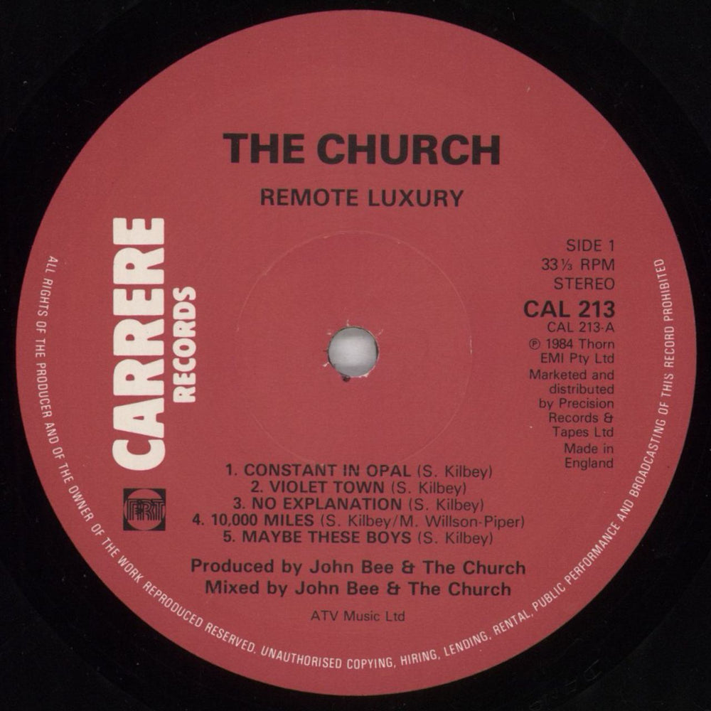 The Church Remote Luxury UK vinyl LP album (LP record) CHULPRE824794