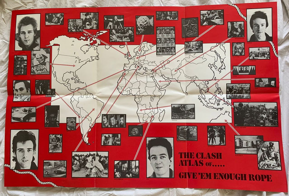 The Clash Give 'Em Enough Rope - Demo Stamped LP + Promo Poster UK Promo poster Deleted