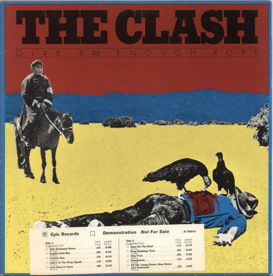 The Clash Give 'em Enough Rope - Withdrawn Sleeve US Promo vinyl LP album (LP record) JE35543