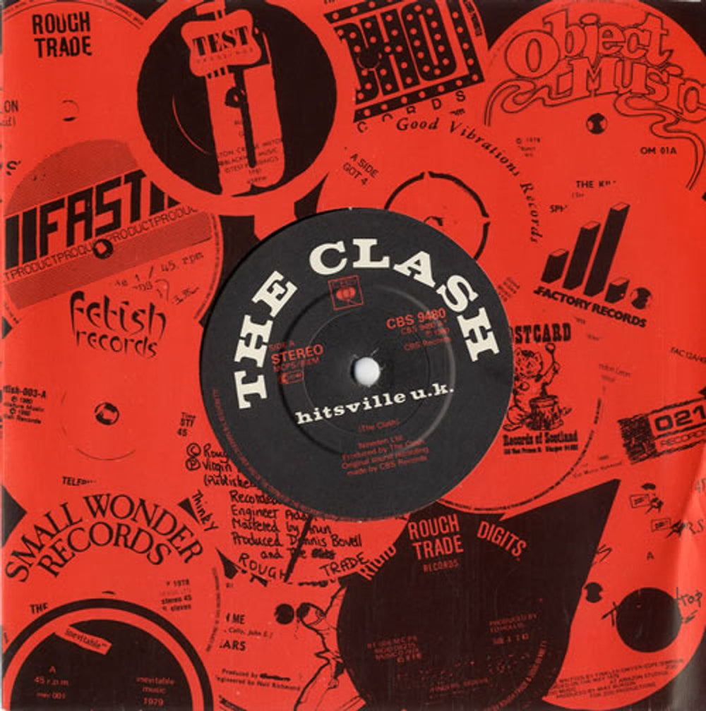 The Clash Hitsville U.K. UK 7" vinyl single (7 inch record / 45) CBS9480