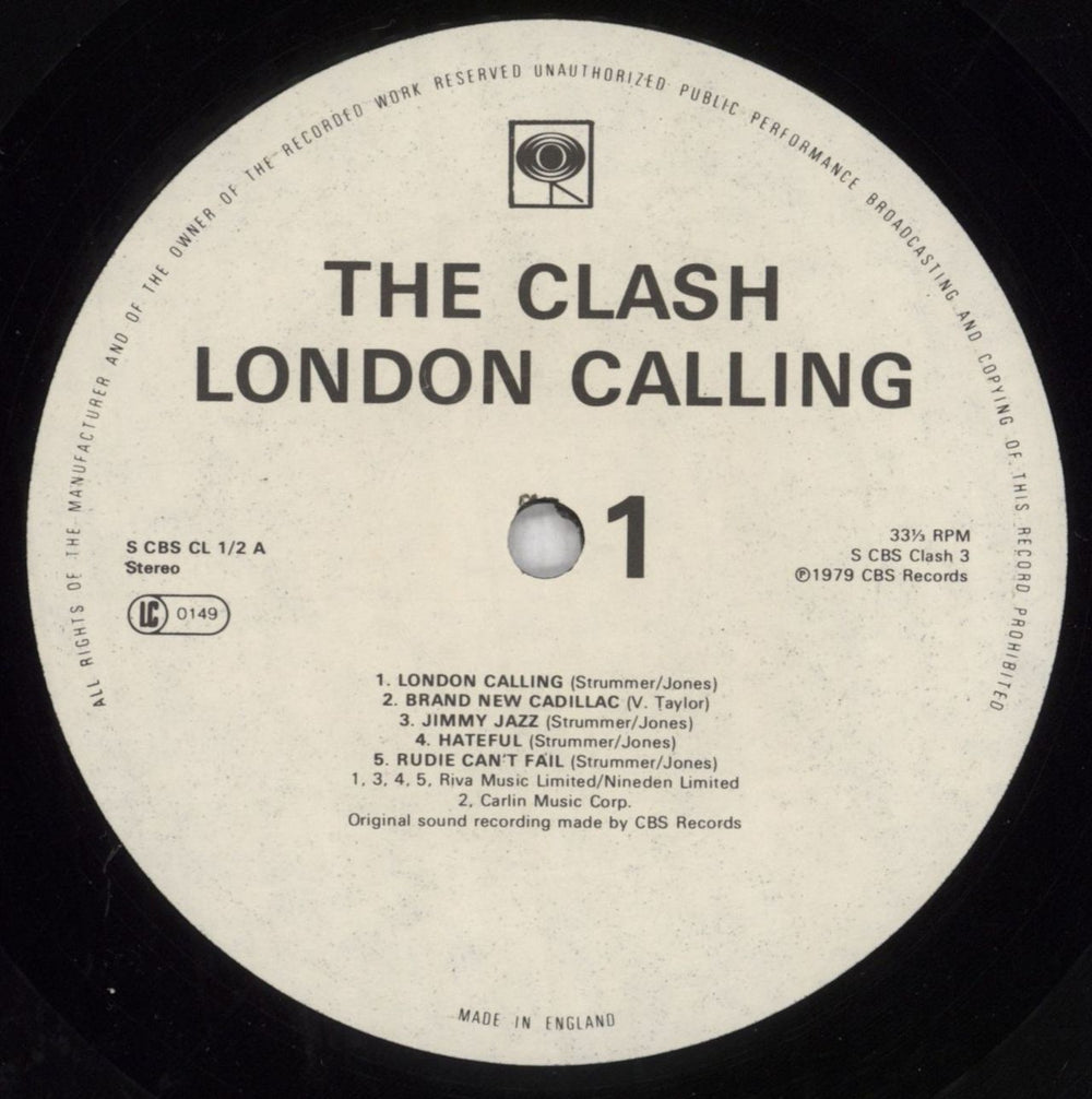 The Clash London Calling + Inners - TIV Etching UK 2-LP vinyl record set (Double LP Album) CSH2LLO821906