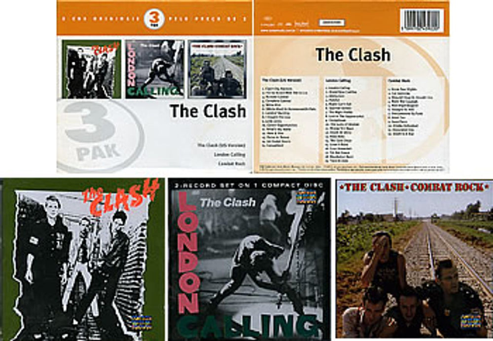 The Clash The Clash - 3 Pak Brazilian 3-CD album set (Triple CD) 2024392