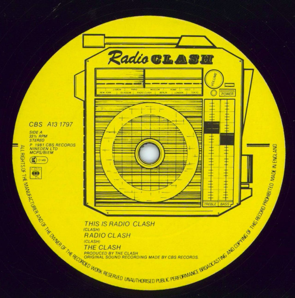 The Clash This Is Radio Clash - Hype Sticker UK 12" vinyl single (12 inch record / Maxi-single) CSH12TH38702