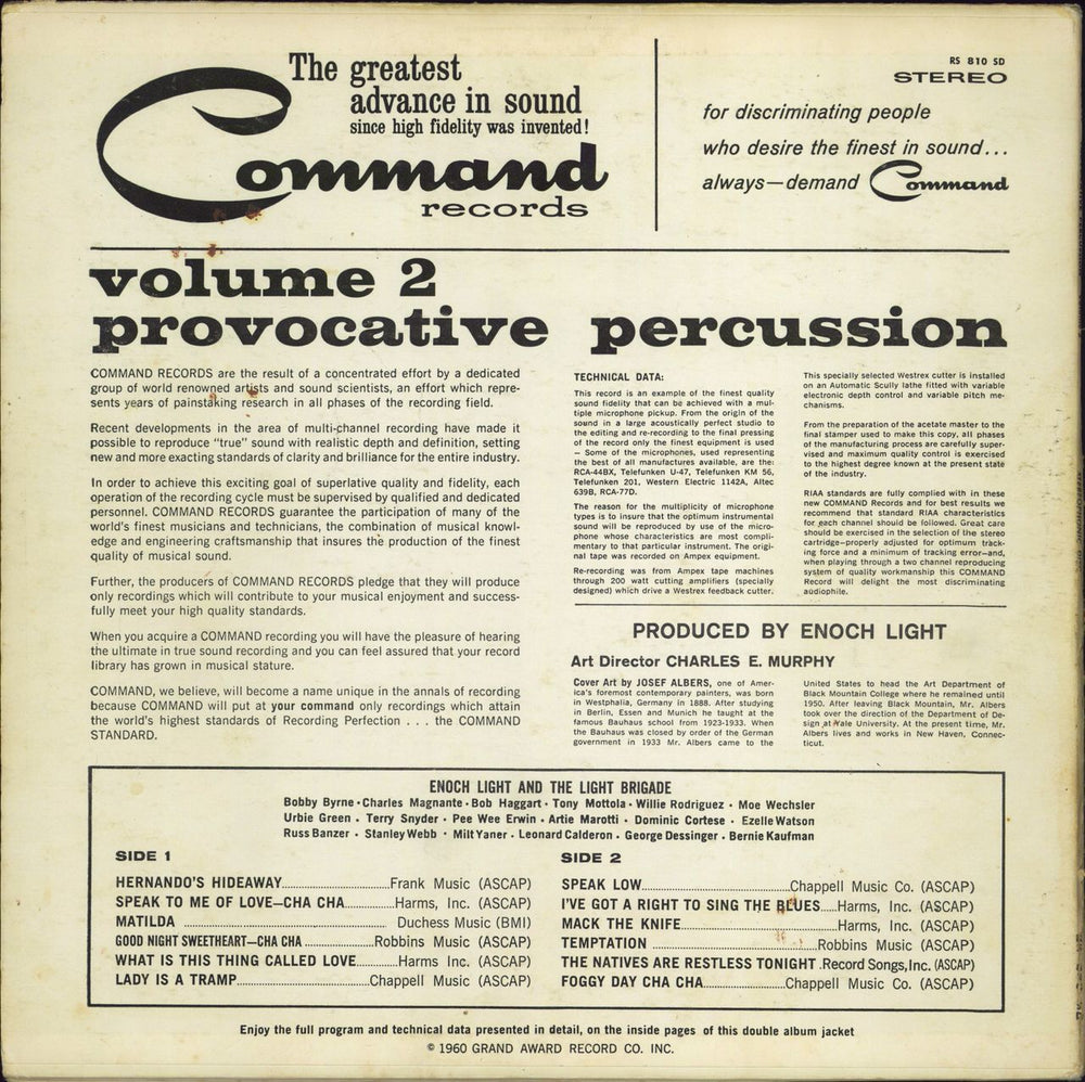 The Command All-Stars Provocative Percussion Vol. II US vinyl LP album (LP record)