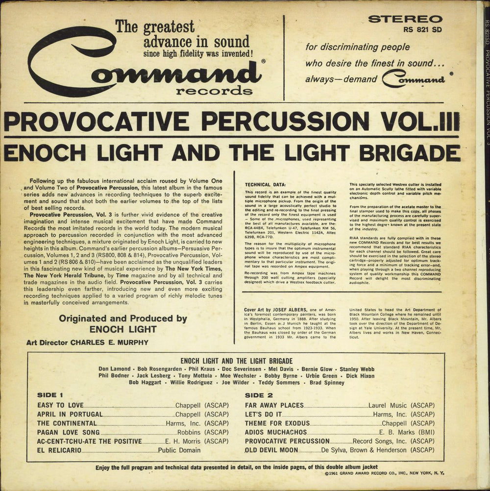 The Command All-Stars Provocative Percussion Vol. III US vinyl LP album (LP record)