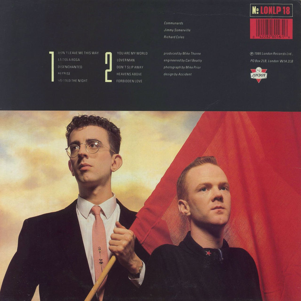 The Communards Communards - Rectangle hypesticker UK vinyl LP album (LP record) 042282801616