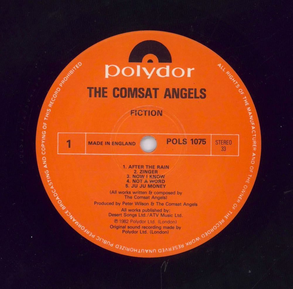 The Comsat Angels Fiction - EX UK vinyl LP album (LP record)