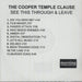 The Cooper Temple Clause See This Through & Leave UK Promo CD-R acetate CD-R