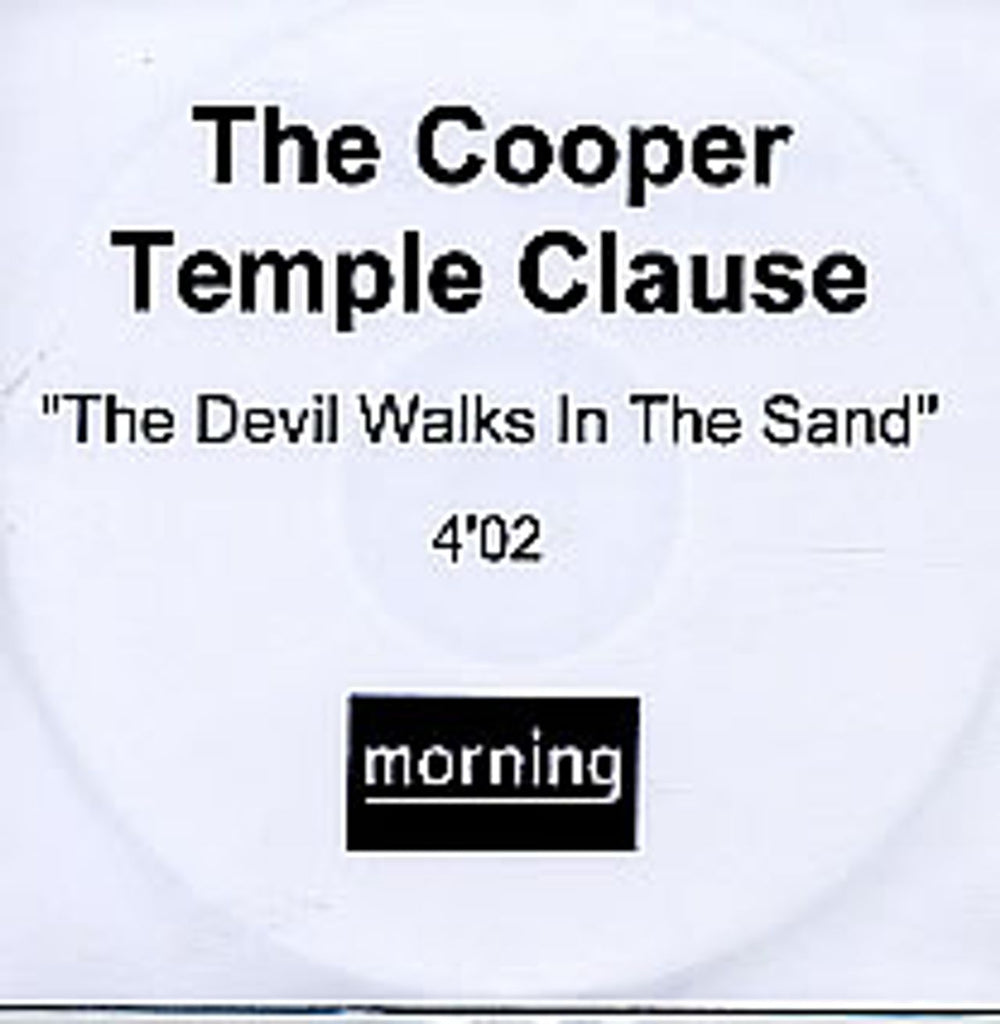 The Cooper Temple Clause The Devil Walks In The Sand UK Promo CD-R acetate CDR