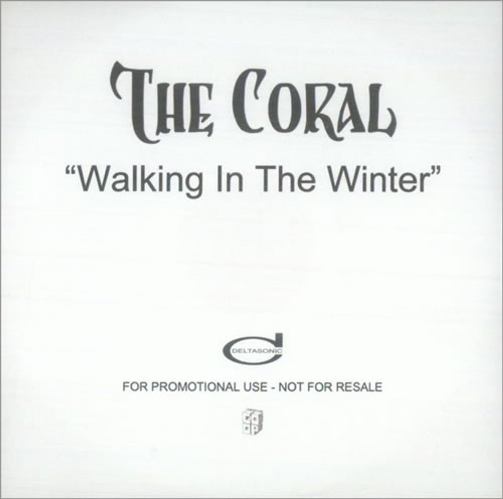 The Coral Walking In The Winter UK Promo CD-R acetate CD-R ACETATE