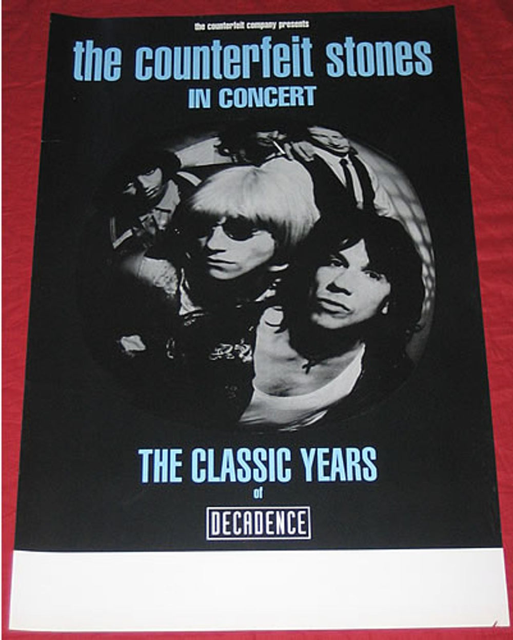 The Counterfeit Stones The Classic Years Of Decadence UK poster TOUR POSTER