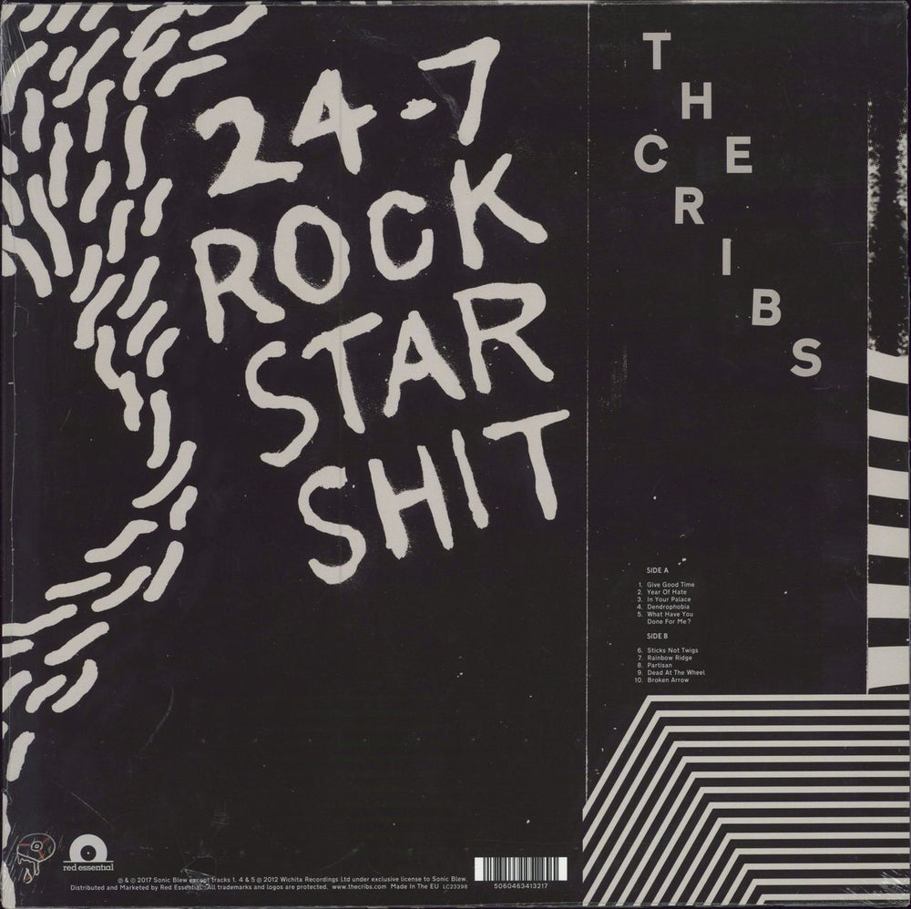 The Cribs 24-7 Rock Star Shit - Open shrink UK vinyl LP album (LP record) 5060463413217