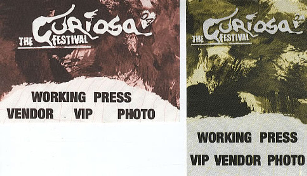 The Cure Curiosa 04 The Festival US Promo memorabilia PASSES