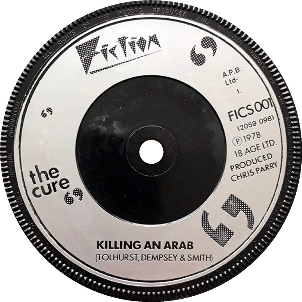 The Cure Killing An Arab - Silver Injection - EX UK 7" vinyl single (7 inch record / 45) CUR07KI328816