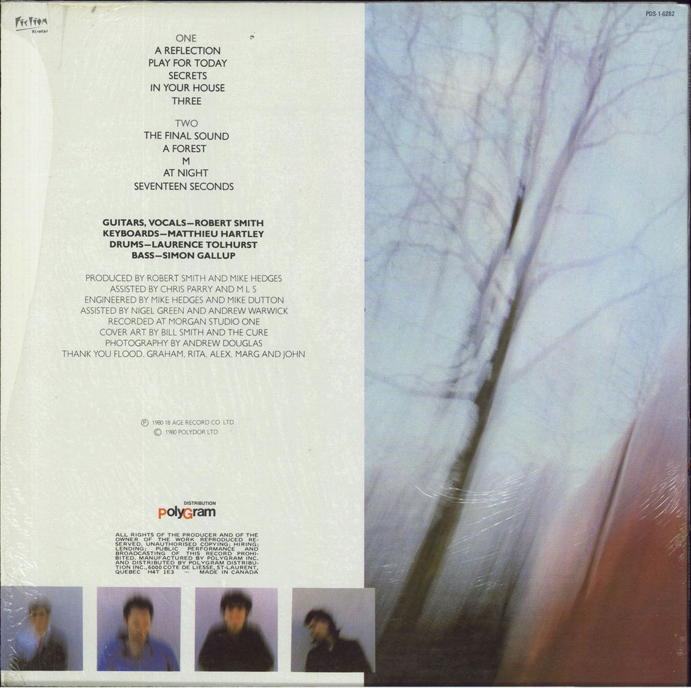 The Cure Seventeen Seconds Canadian vinyl LP album (LP record)