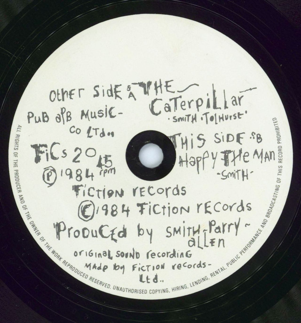 The Cure The Caterpillar - black centre ring label UK 7" vinyl single (7 inch record / 45)