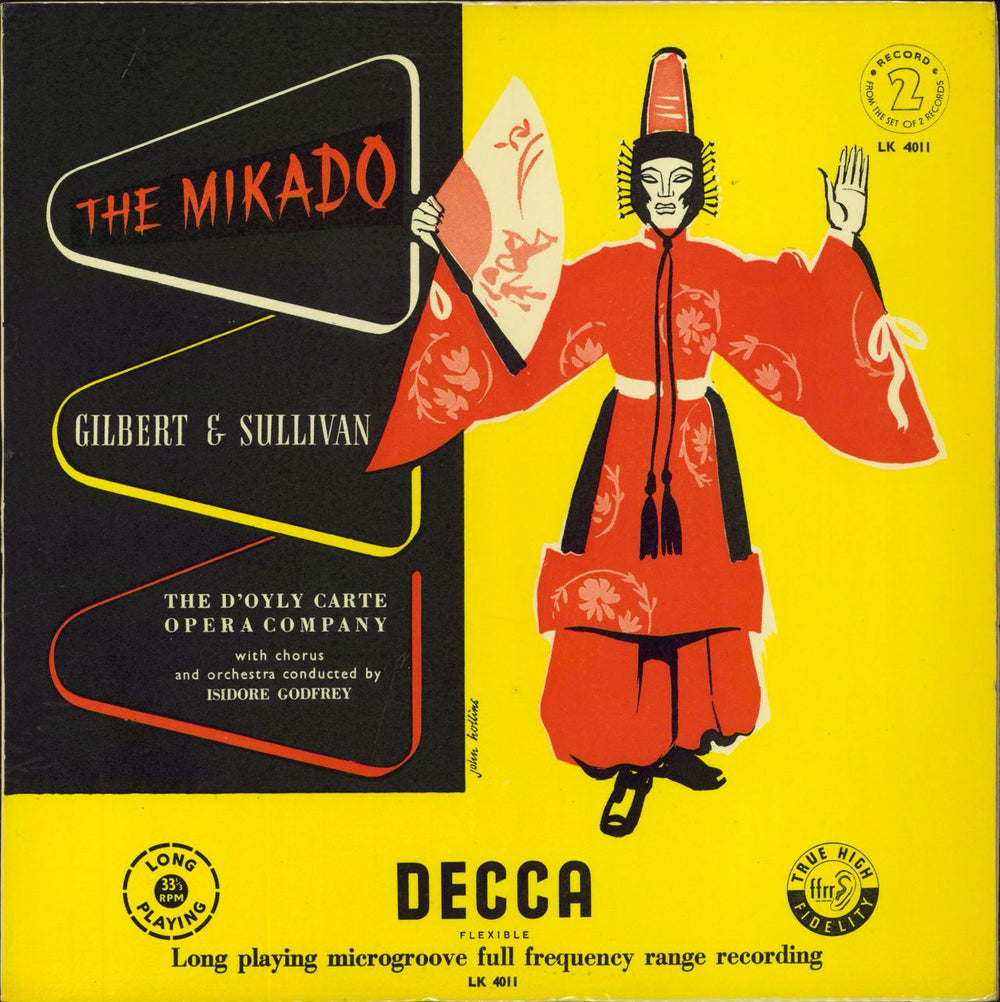 The D'Oyly Carte Opera Company The Mikado UK 2-LP vinyl record set (Double LP Album)