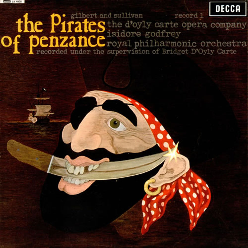 The D'Oyly Carte Opera Company The Pirates of Penzance UK vinyl LP album (LP record) LK4925