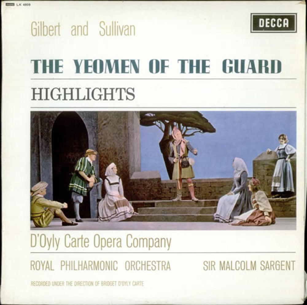 The D'Oyly Carte Opera Company The Yeoman of the Guard - Highlights UK vinyl LP album (LP record) LK4809