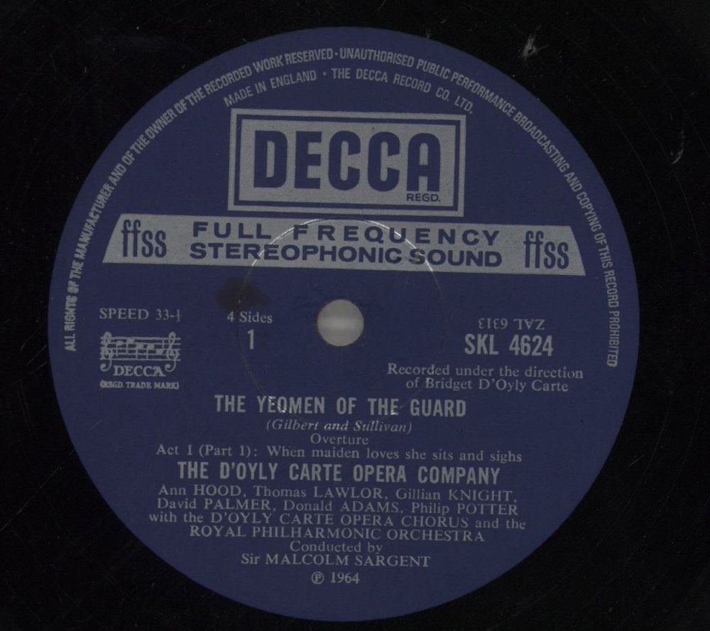 The D'Oyly Carte Opera Company The Yeomen of the Guard - 1st UK 2-LP vinyl record set (Double LP Album) 2EP2LTH531069