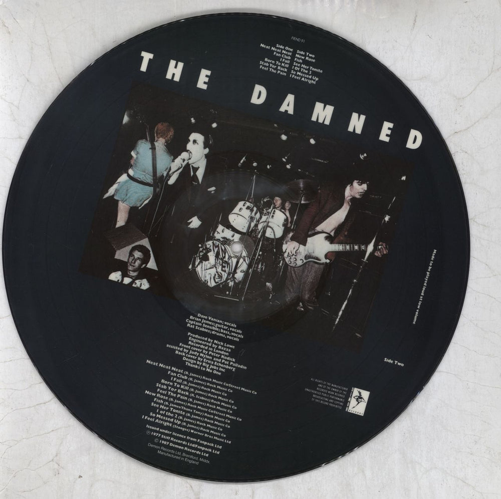 The Damned Damned Damned Damned UK picture disc LP (vinyl picture disc album) DAMPDDA767956