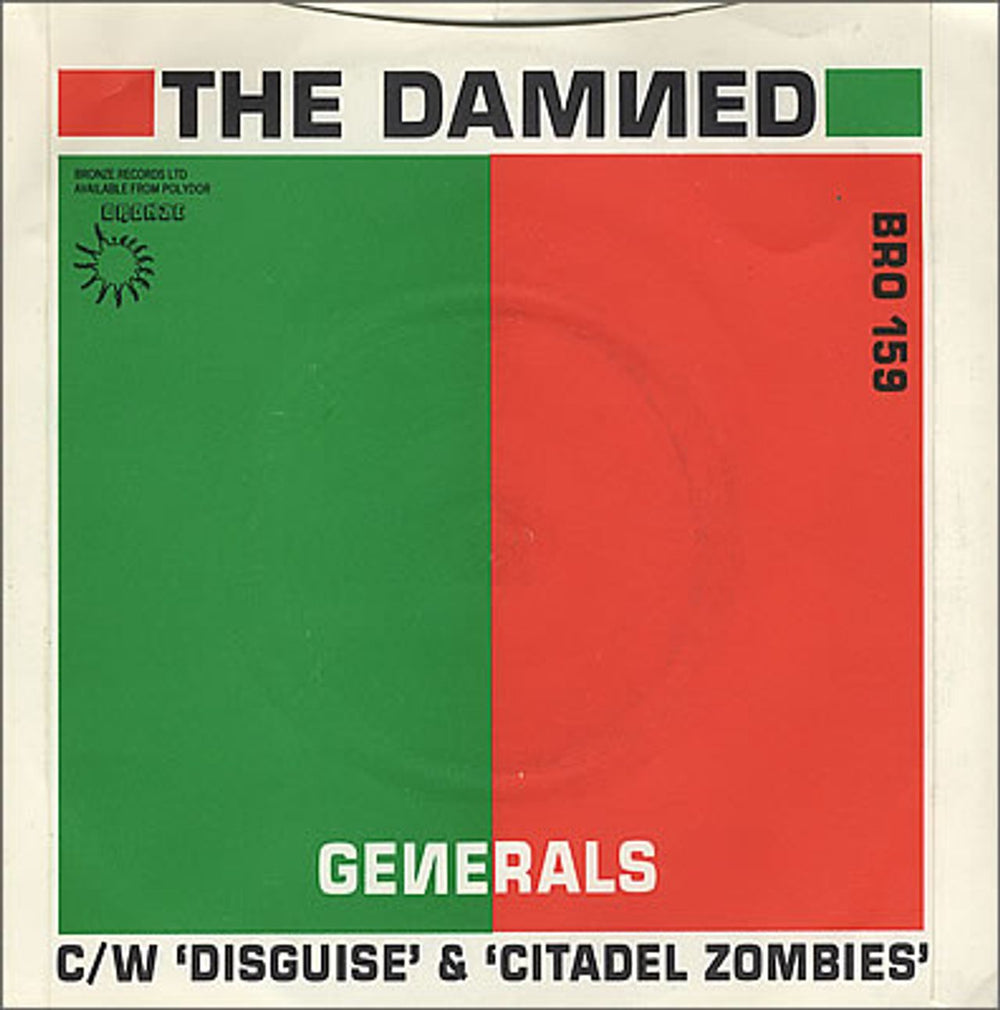 The Damned Generals UK 7" vinyl single (7 inch record / 45) DAM07GE08821