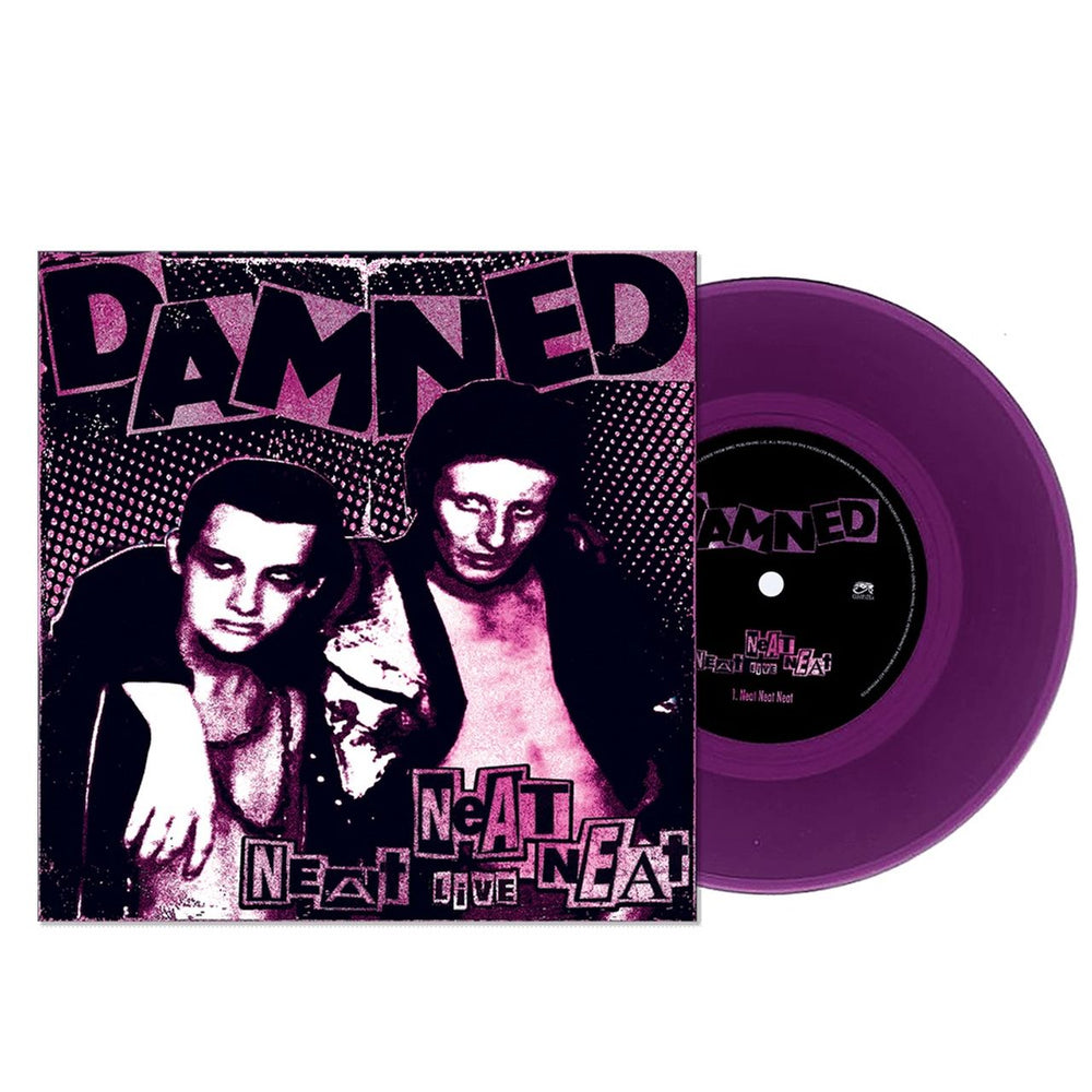 The Damned Neat Neat Neat - Opaque Purple Vinyl - Sealed US 7" vinyl single (7 inch record / 45) CLO4928