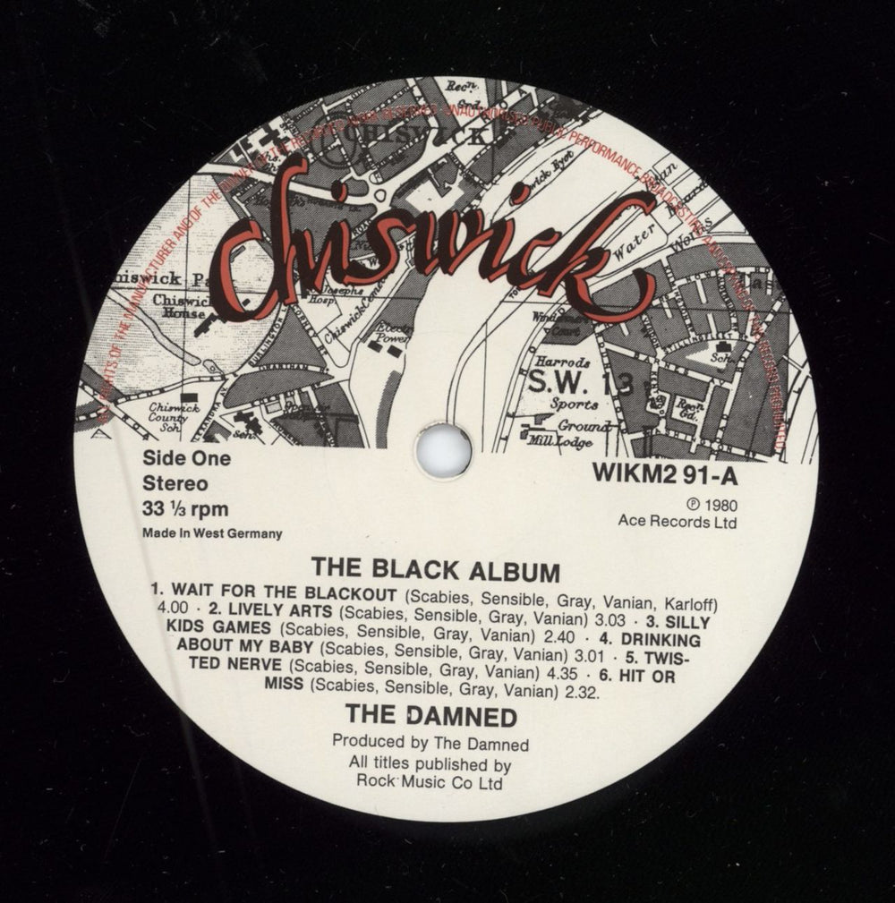 The Damned The Black Album UK 2-LP vinyl record set (Double LP Album)