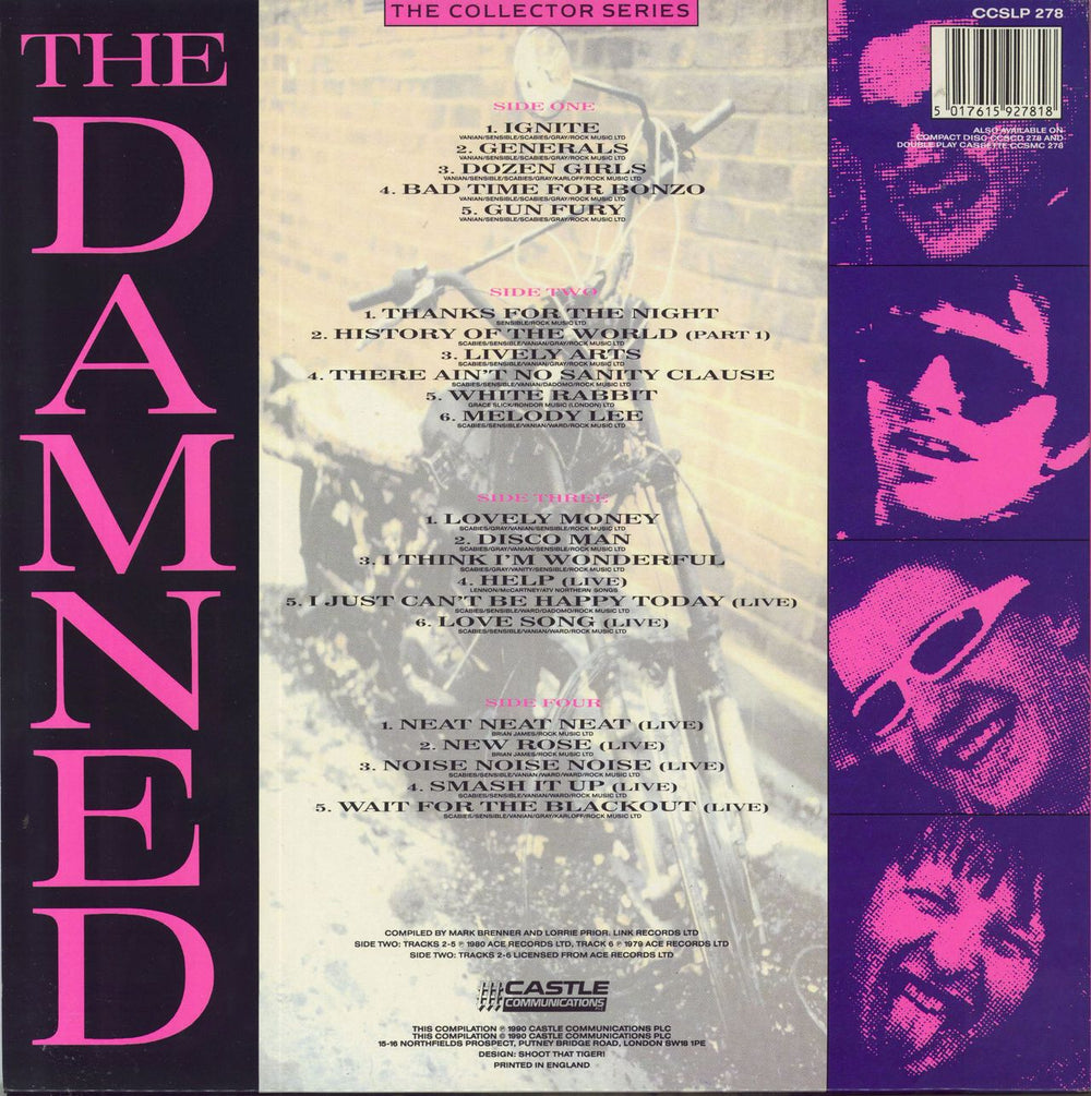 The Damned The Collection UK 2-LP vinyl record set (Double LP Album) 5017615927818